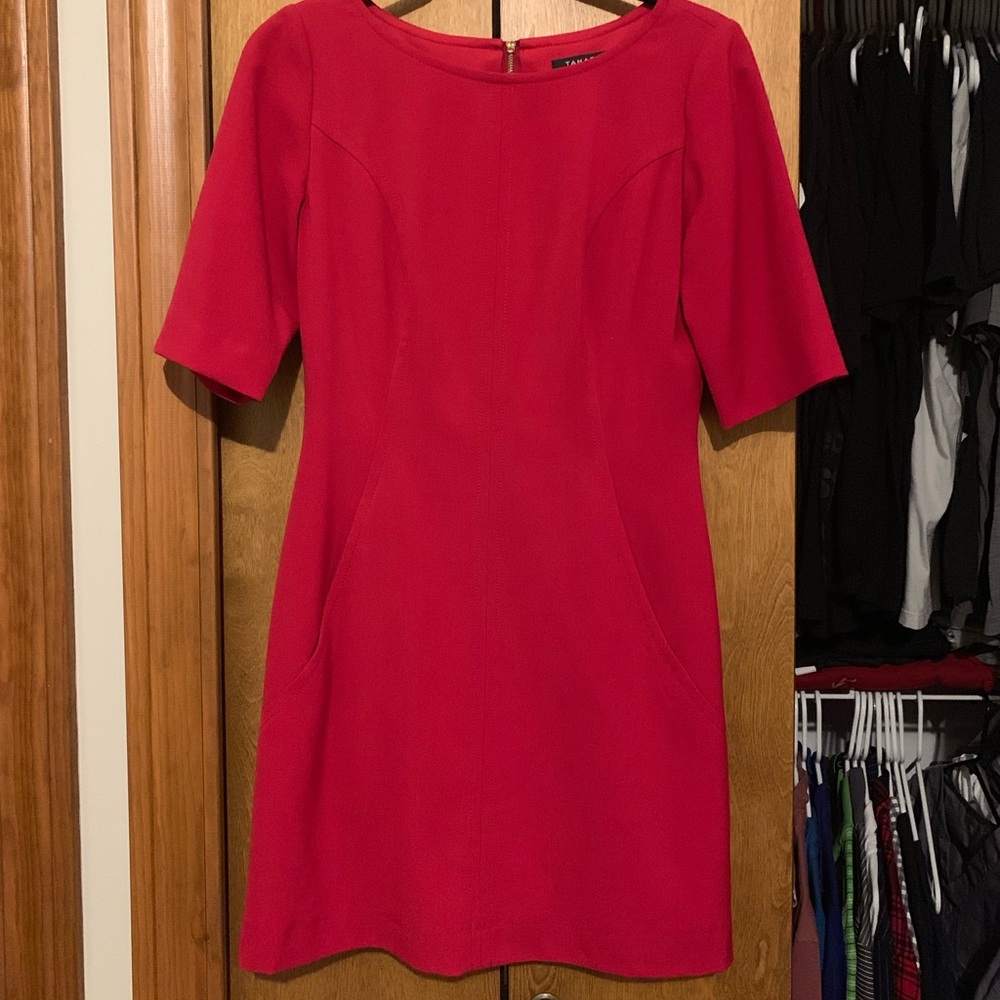 Tahari red mini dress